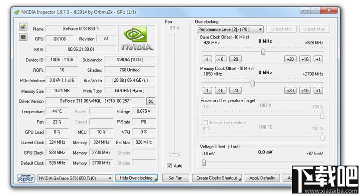 NVIDIA Inspector,显卡检测