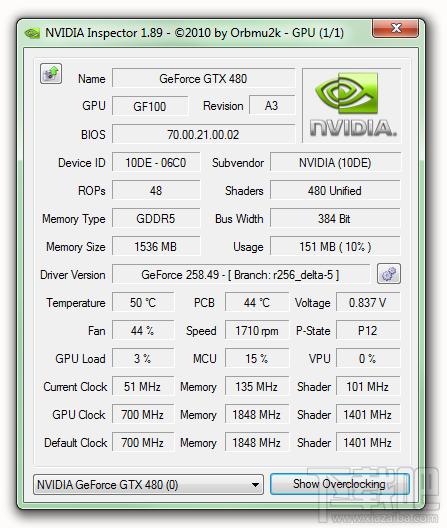 NVIDIA Inspector,显卡检测