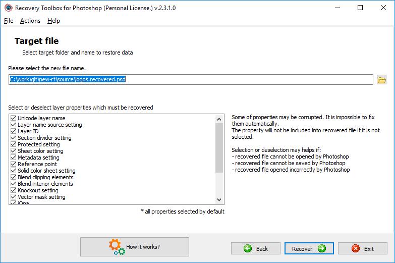 Recovery Toolbox for Photoshop下载,PSD文件修复软件